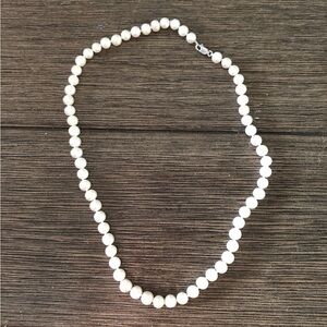 White bubble bead necklace